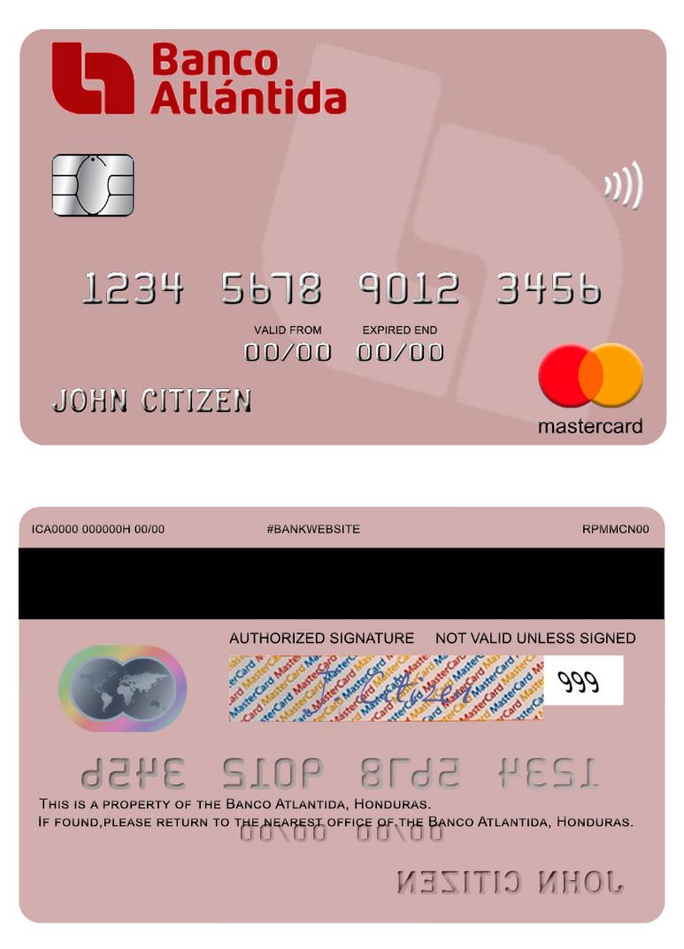 Honduras Banco Atlantida mastercard